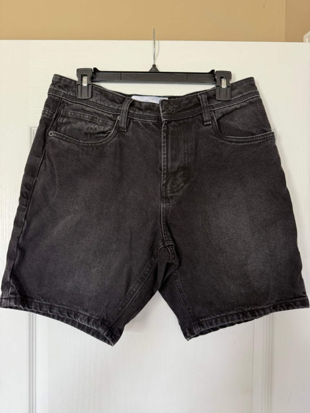 Paper Denim & Cloth Black Washed Denim Shorts